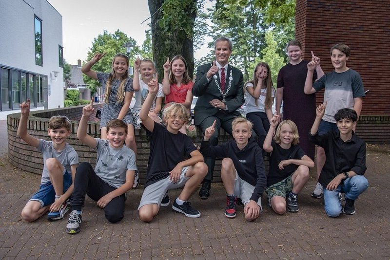 Leden kinderraad gemeente Hilvarenbeek